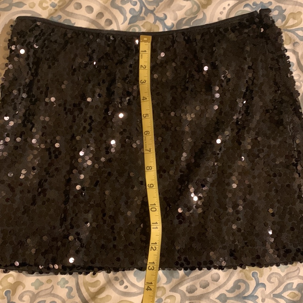EUC.  Black sequin mini skirt - Picture 4 of 5